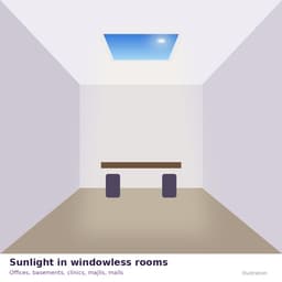 لوح منور صناعي YuerSky مقاس 60 × 60 سم - إضاءة LED غائرة تحاكي السماء الزرقاء والشمس — صورة 1